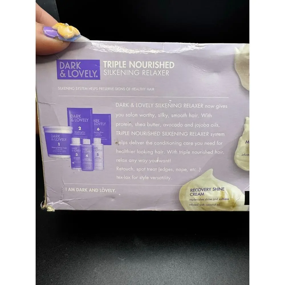 NWT Dark & Lovely Triple Nourishing Silkening Relaxer-1 application & 2retouches